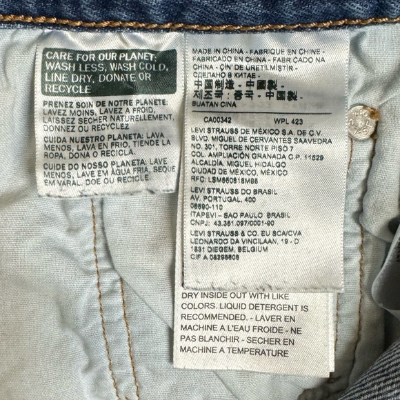 Levi's 501 shorts women 28 high rise button fly denim cut off jeans blue - Picture 5 of 10